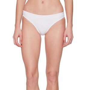 Nike Ribbed White Bikini Bottoms